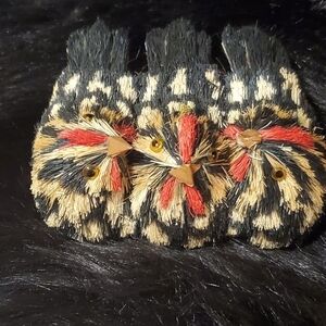 STRAW Decoration yellow Red Black Three Birds Table Decor‎ light weight